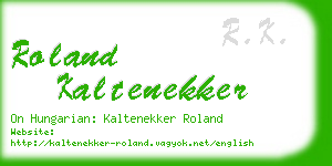 roland kaltenekker business card